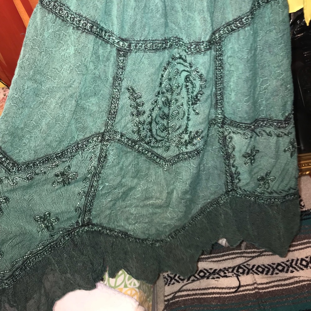 Green skirt